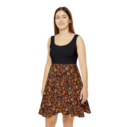 Monarch butterfly Women's Skater Dress (AOP)