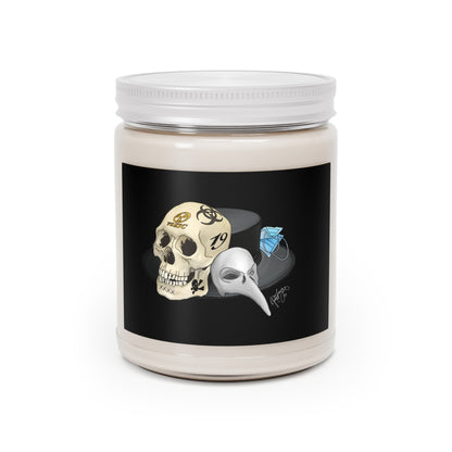 Candle, Plague Skull Design, 9oz Scented