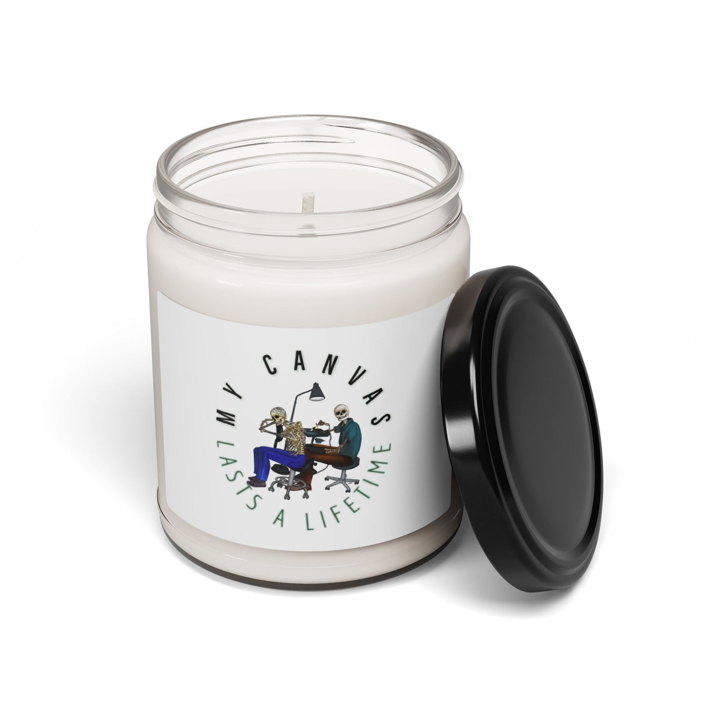 Tattoo Artist Skeleton Scented Soy Candle, 9oz