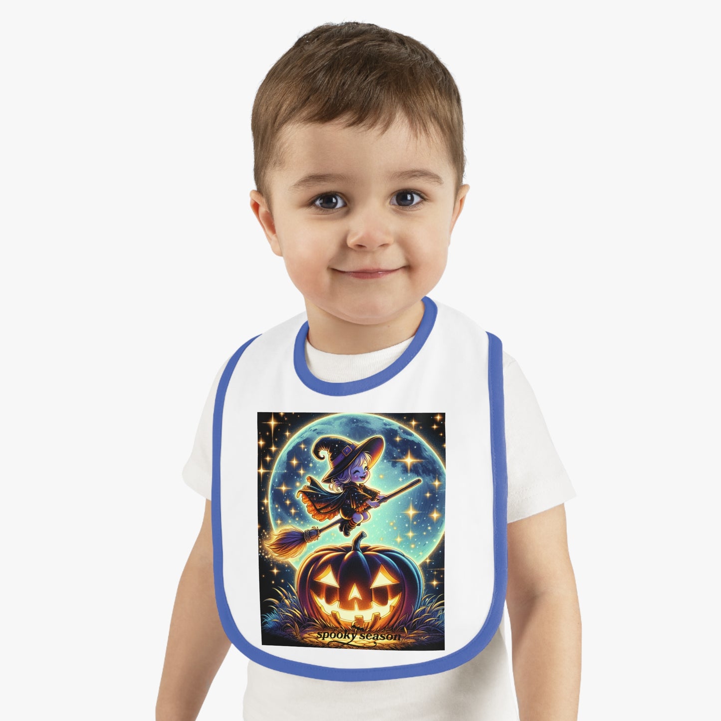 Bib Halloween Witchy Contrast Trim