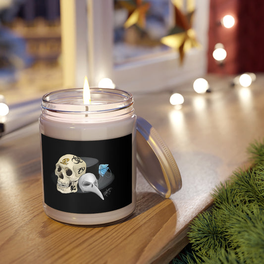 Candle, Plague Skull Design, 9oz Scented