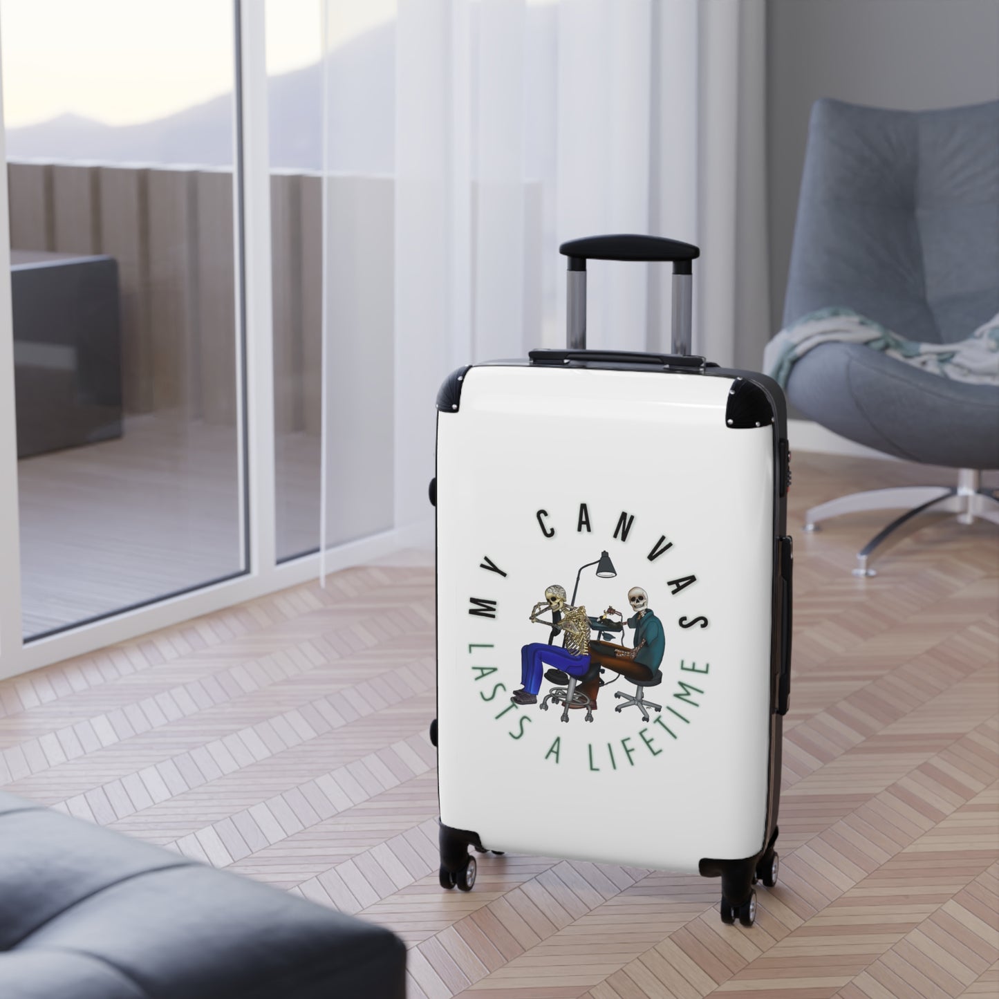 Tattoo Artist Skeletons Suitcases