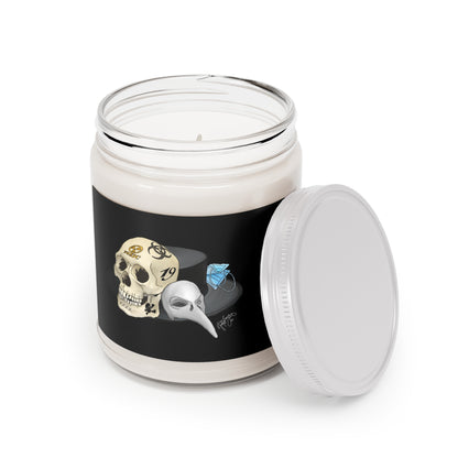 Candle, Plague Skull Design, 9oz Scented