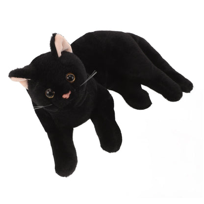 Cat Plush Toy Stuffed Animal Puppet Toys Black Animals Realistic Long Pillow Halloween Pillows Cute Decor