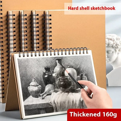 A3/A4//A5/8k/16k Sketchbooks for Drawing Sketching Paper Pad Inner Blank Drawing Graffiti Art Supplies 120g 160g Spiral Notebook