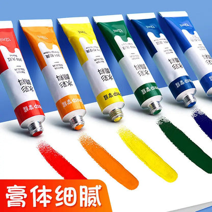 Watercolor Paint Set Art Painting Tools for Students Painting Beginners 12 Colors Washable 24 Colors