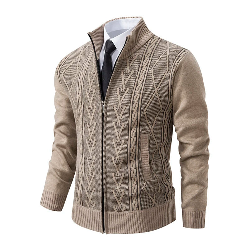 2024 New Men's Sweaters Autumn Winter Warm Zipper Cardigan Sweaters Man Casual Knitwear Sweatercoat male clothe