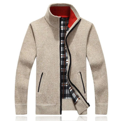 LEGIBLE 2024 Men's Sweaters Autumn Winter Wool Zipper Cardigan Sweaters Man Casual Knitwear Sweatercoat Male