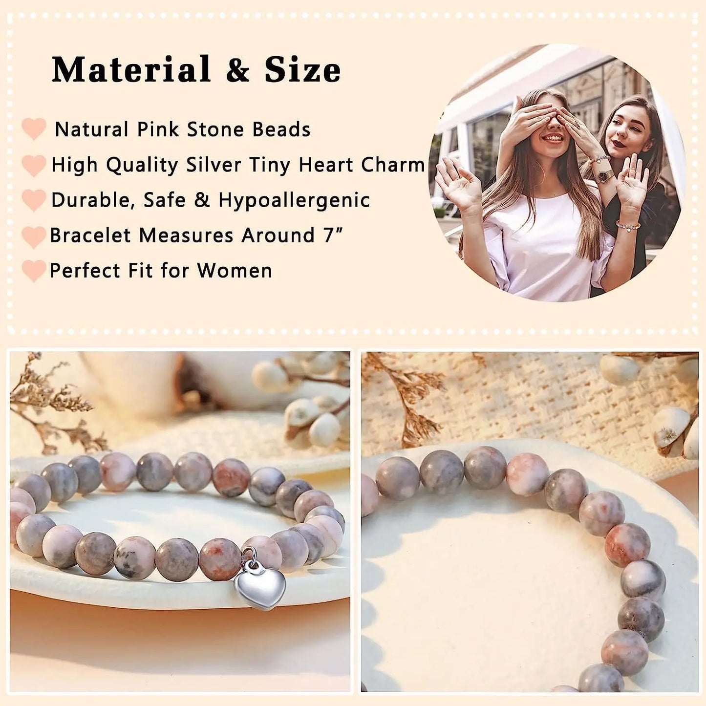 Sister Best Friend Friendship Bracelet for Women Girls Birthday Christmas Valentine's Day Gifts