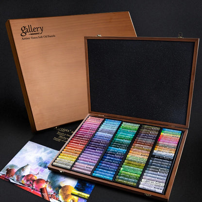 MUNGYO 72/120Colors Soft Oil Pastels Wooden Box Crayon Artist/Master Grade Graffiti Painting Art Drawing Supplies