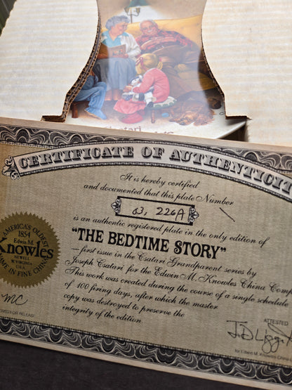 Edwin Knowles Collector Plate "The Bedtime Story"