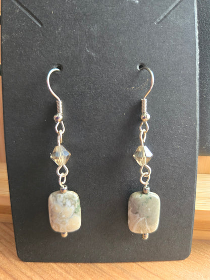 Petoskey stone earrings