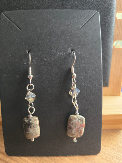 Petoskey stone earrings